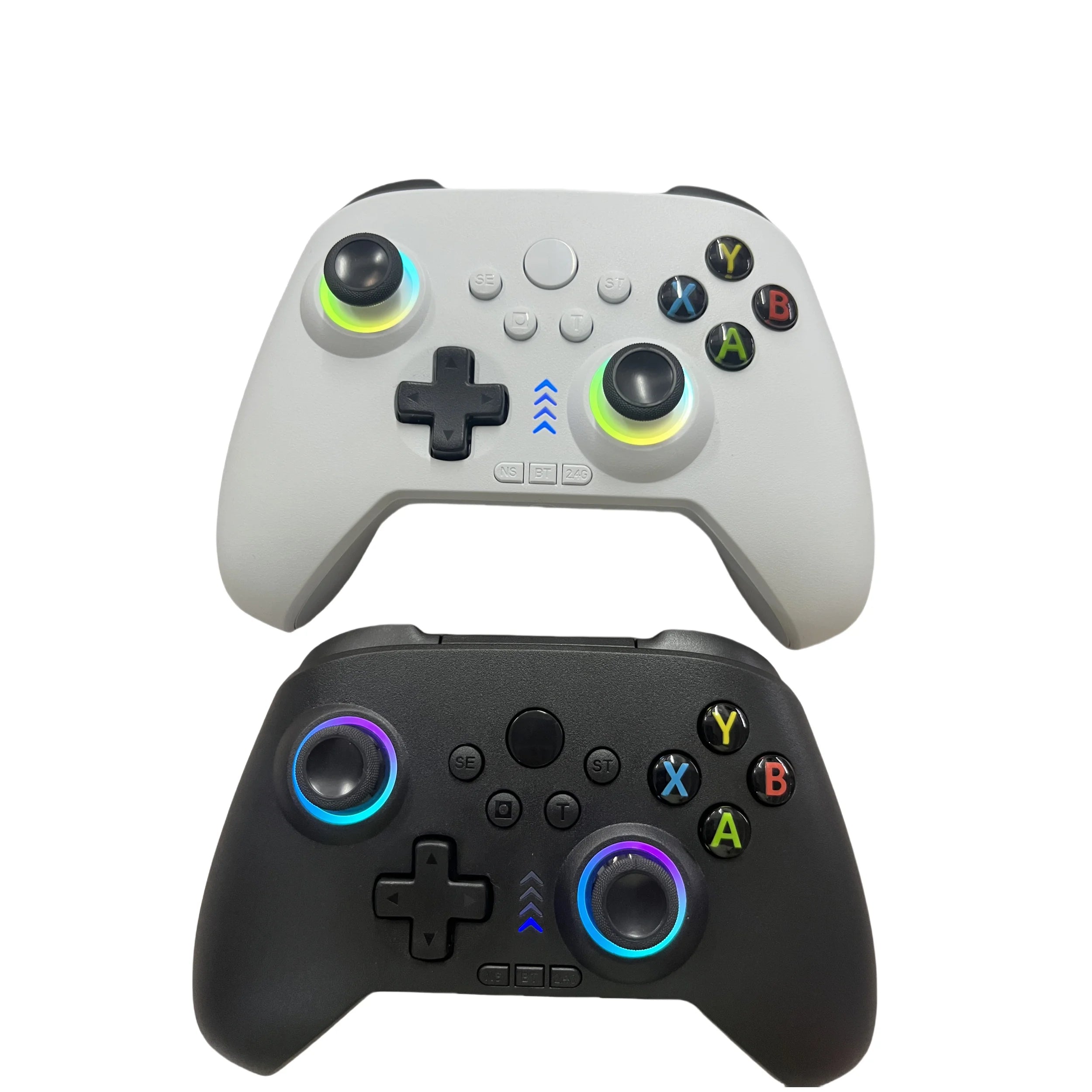 2.4G Wireless/Switch Controller with RGB Lighting/Programming Keys/Corridor Joystick/Corridor Shutter/Vibration, Android Gamepad